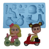 Molde De Silicone Bike E Motoca 1 Apliques E Laços Fm138