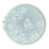 Molde De Silicone De Resina Epóxi Butterfly Diy Coaster Cup
