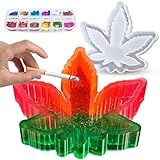 Molde De Silicone De Resina Epóxi NiArt Para Cinzeiro Porta Copos Dupla Finalidade 10 Cores Glitter Faça Você Mesmo Arte De Fundição Artesanal ágata Casa Restaurante Mesa Decoração De Joias Decoração De Férias Charuto De Erva Daninha
