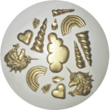 Molde De Silicone Mini Unicórnio Pasta Americana Confeitaria