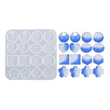 Molde De Silicone Pingente Joias Brinco Colar Resina Epoxi