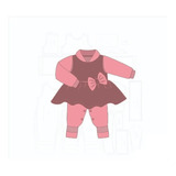 Molde Digital De Macacão Com Vestido Bebê