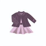 Molde Digital Para Vestido Infantil Com Casaco Ref 0027