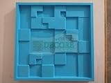 Molde Forma Silicone Para Placa 3D Gesso Cimento Mosaico Liso 39 5x39 5
