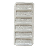 Molde Gesso Placa 3d Tijolos Rústico 6 Cavidades 20x06cm