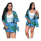 Molde Kimono Short E Blusa Alça Fem Adulto P Ao Xg