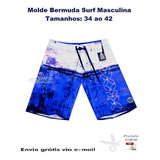 Molde Modelagem Bermuda Surf Masculina 34