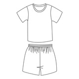 Molde Pijama Curto Infantil Tamanho 2 Ao 14 By Marlene Mukai