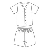Molde Pijama Curto Masculino Tm P Ao Gg By Marlene Mukai
