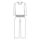 Molde Pijama Longo Feminino Tm P Ao Gg By Marlene Mukai