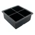 Molde Quadrado De Gelo De Silicone Dynasty Houseware Forma De Gelo Cor Preto