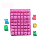 Molde Silicone Alfabeto Letra Número Chocolate Sabonete
