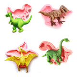 Molde Silicone Dinossauro Dino Biscuit Kit