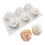Molde Silicone Forma 6 Cav F73 Rosa Confeitaria Vela Doce