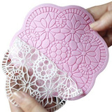 Molde Silicone Rendas Açúcar Flores Biscuit Pasta Americana