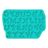 Molde Silicone Resina Alfabeto Pingentes Letras