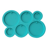 Molde Silicone Resina Brincos Colar Pingentes Circulos