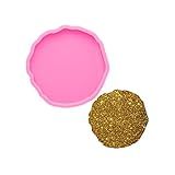 Moldes De Porta Copos Redondos Irregulares Super Brilhantes Para Fundição De Resina Molde De Porta Copos De Silicone Para Resina Epóxi Moldes Para Copos De Fatias De ágata Faça Você Mesmo Decoração