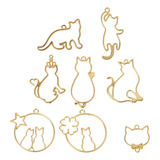 Moldes De Resina De Pingentes De Moldura Aberta Gato 8