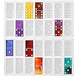 Moldes De Resina Domino Domino Double Six Moldes De Resina Epóxi Moldes De Jogo De Dominó De Silicone Moldes De Silicone DIY Para Dominós Personalizados Molde De Silicone Para Arte Em Resina