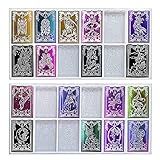 Moldes De Silicone Para Cartas De Tarô 24 Moldes Completos De Silicone Para Cartas De Arcanos Maiores Para Fundição Molde De Epóxi Para Cartão De Tarô Pequeno Para Molde De Jogo DIY Cartas De Tarô
