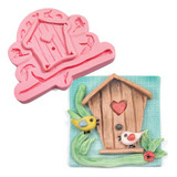 Moldes De Silicone Para Confeitaria Casa Casinha Passarinhos