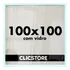 Moldura 100x100 Quadro Vidro Poster Foto Parede Arte Imagem Cor Branco Liso