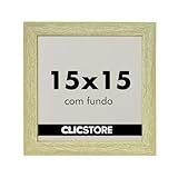 Moldura 15x15Cm Com Fundo Sem Vidro Carvalho