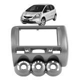 Moldura 2 Din 9 Pol Central Multimídia Honda Fit 2004 A 2008