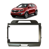 Moldura 2 Din Kia Sportage 9 Pol 2010 Até 2016 Grafite