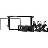 Moldura 2 Din Painel Central Multimídia MP5 Compatível Gol Voyage Saveiro G7 Novo Passat Variant Amarok Black Piano Preto Brilhante