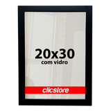 Moldura 20x30 Cm Com Vidro Para Quadros Certificados Fotos