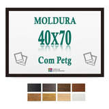 Moldura 40x70 Cm Com Petg Para Quadro Poster Arte Painel