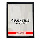Moldura 49 6 X 36 5 Cm Quebra Cabeça Com Vidro Puzzle 500 Peças Cor Preta
