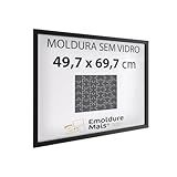 Moldura 49 7 X 69 7 Cm SEM VIDRO Para Quebra Cabeça 1000 Peças Grow Puzzle Preta 