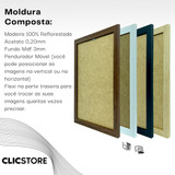 Moldura 50x70 Acetato Quadros Poster Foto Quarto Casa Parede Cor Tabaco