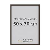 Moldura 50x70 Cm Sem Vidro Para Quadro Decorativo Poster Foto Retrato Quebra Cabeça Tabaco