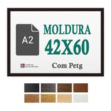 Moldura A2 60x42 Para Quadro Poster C Petg Melhor Qualidade