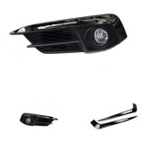 Moldura Aplique Farol Auxiliar Milha Civic G10 2016 19 Black