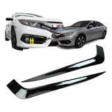Moldura Aplique Farol Auxiliar Milha Honda Civic 2017 Black