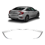 Moldura Aplique Lanterna Honda Civic 2016 A 2018 Cromado