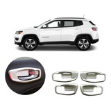 Moldura Aplique Puxador Porta Tijela Prata Jeep Compass 2019