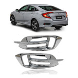 Moldura Aplique Refletor Traseiro Honda Civic 2016 Cromado