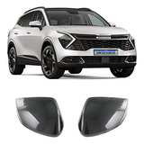 Moldura Aplique Retrovisor Kia Sportage Em Fibra Carbono Vo6