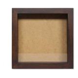 Moldura Caixa Alta 22x22cm Marrom Com Vidro