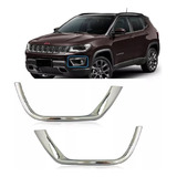 Moldura Cromada Compass Aplique Farol De Milha Jeep Compass