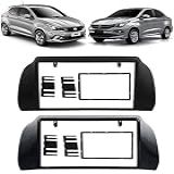 Moldura De Painel 2 Din Argo E Cronos Para MP5 Slim 2 Din -Preto-