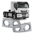 Moldura Farol Auxiliar Milha Compatível Iveco Stralis   Par