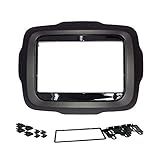 Moldura Fiamon 2Din Chinês Jeep Renegade PCD 15 Com Moldura Auxiliar Black Piano