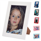 Moldura Lisa Clip Porta Retrato 10x15 Mesa Ou Parede Vertical Ou Horizontal Cor Branco neve